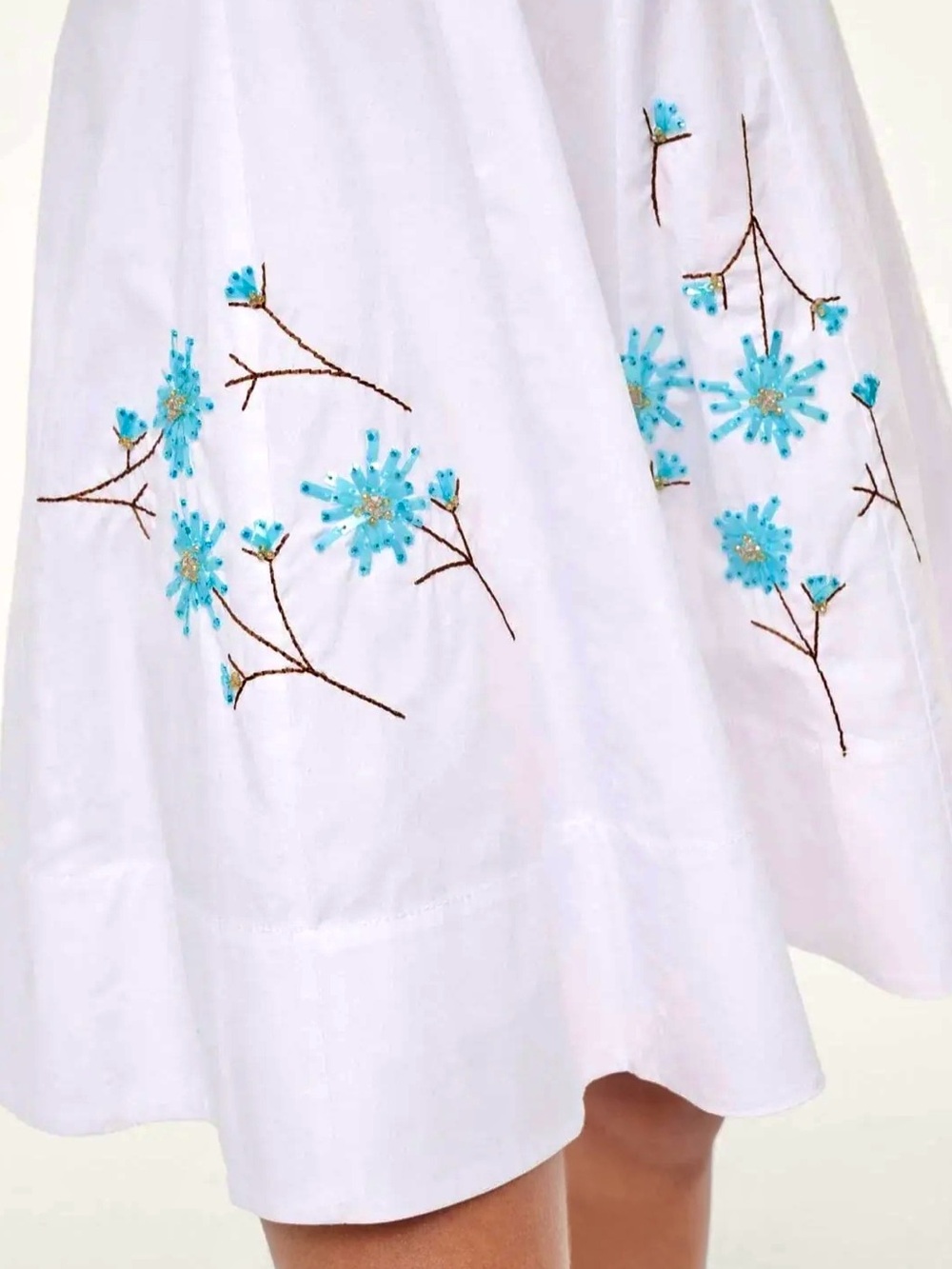 NWT Staud Wells Beaded Mini Dress Embroidered Dandelion White - Picture 6 of 16